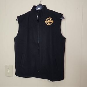 Mens Jacket Vest Black  John Dutton "Yellowstone Dutton Ranch"  Size Large.